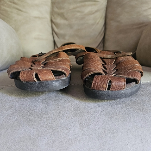 Mephisto‎ brown leather Sam fisherman sandals suze EU 45 US 12 main image 6